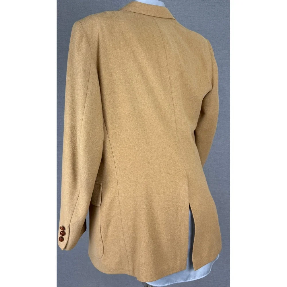 Vintage 60s Wallachs 100% Camel Hair Sport Coat Blazer Tan 42L Bespoke Mens